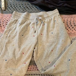 Gray sweats with colored stars